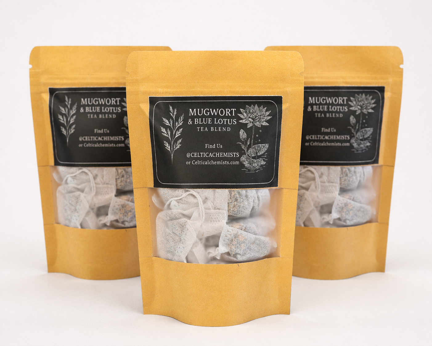 Mugwort & Blue Lotus Teabags | Herbal Ritual Infusion x10
